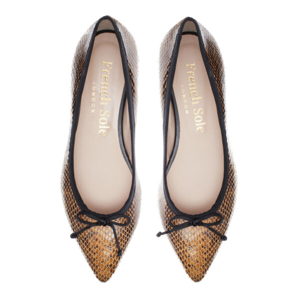 french sole Penelope Nut Snake Leather (EN086)