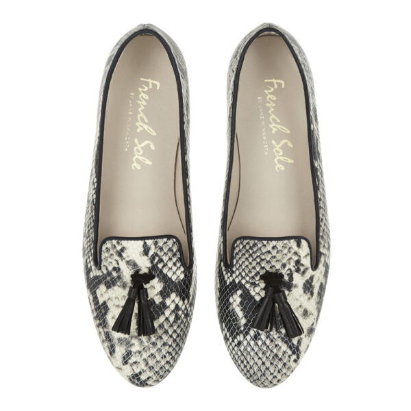 French Sole Hefner Mono Snake Leather Suede Tassels (HFF142)