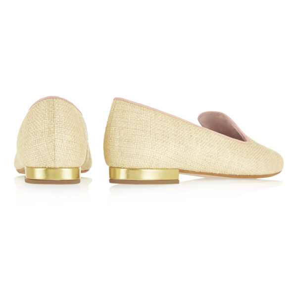 French Sole Hefner Natural Raffia Mermaid Embroidery (HFF150)