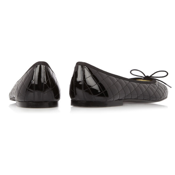 French Sole Henrietta Black Quilted Patent Leather (HE117)