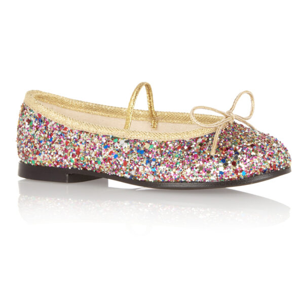 French Sole Henrietta Children’s Multi Glitter (HE517)