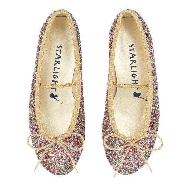 french sole Henrietta Children’s Multi Glitter (HE517)