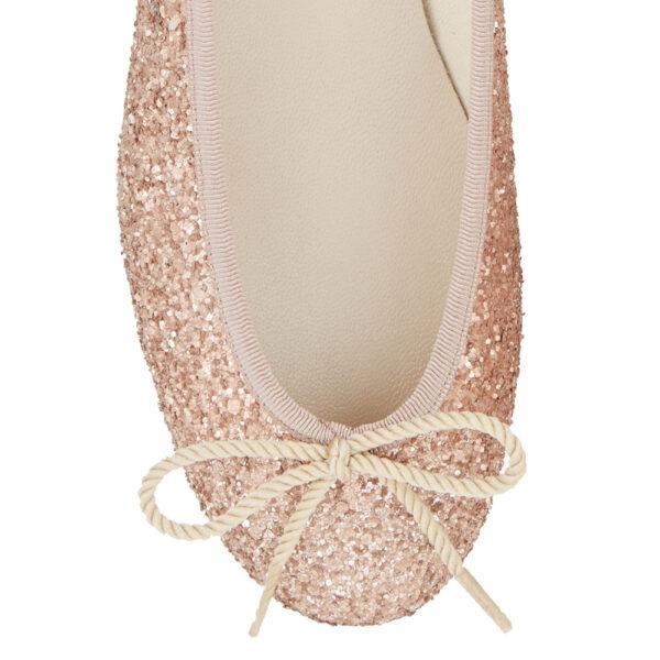 French Sole Henrietta Children’s Nude Glitter (HE723)
