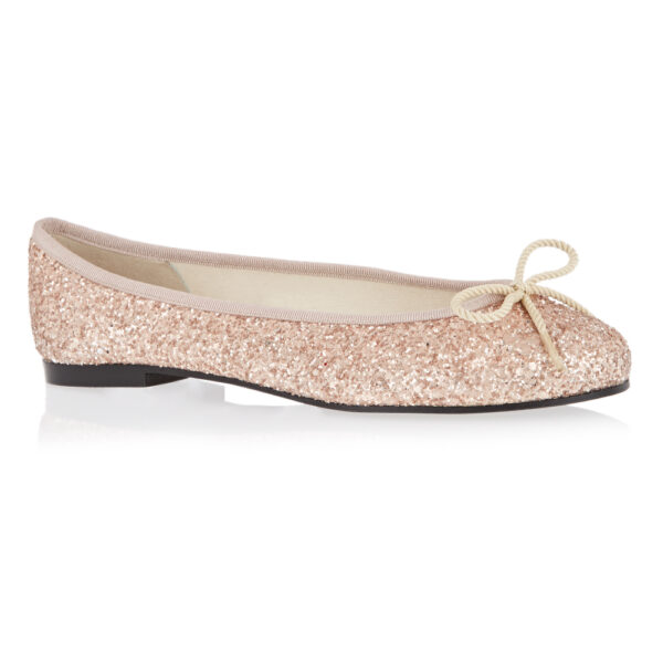 French Sole Henrietta Children’s Nude Glitter (HE723)