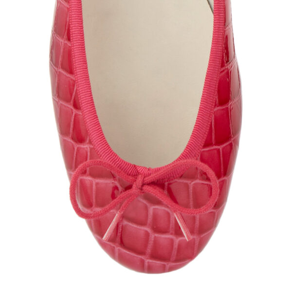 French Sole Henrietta Fuchsia Patent Crocodile (HE669)