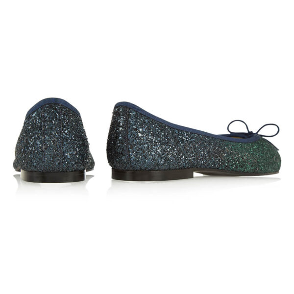 French Sole Henrietta Green Navy Large Glitter (HE1121)