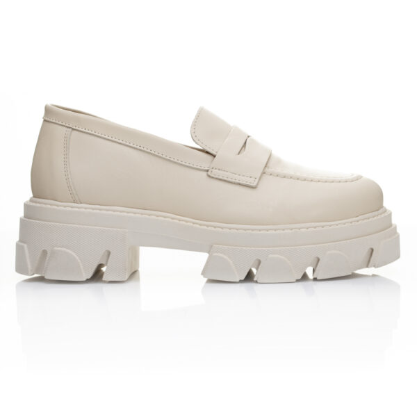 French Sole Nova Chunky Loafer In Cream White (NOV01)