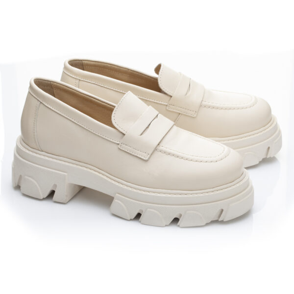 french sole Nova Chunky Loafer In Cream White (NOV01)