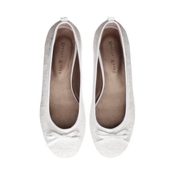 french sole Taylor Blake Florentine Bridal Ballet Pumps Shoes