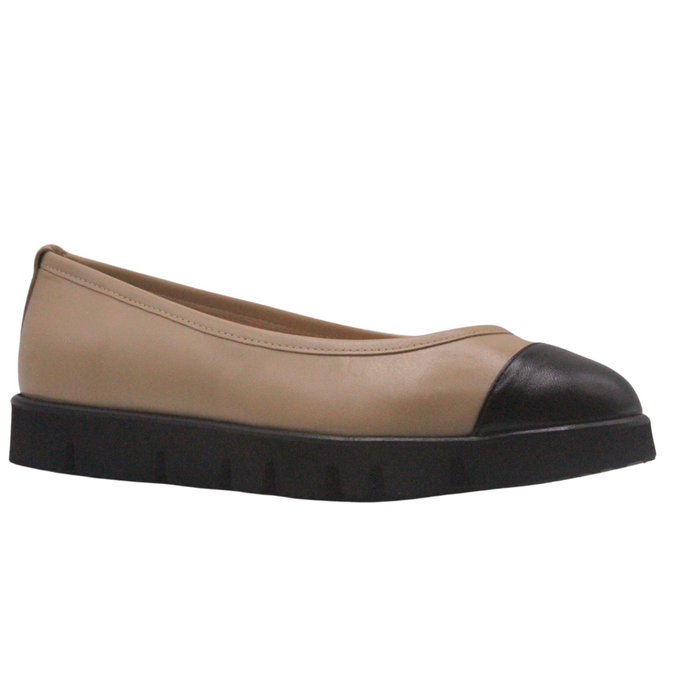 French Sole Fs Ny Daphne - Beige Black Lather