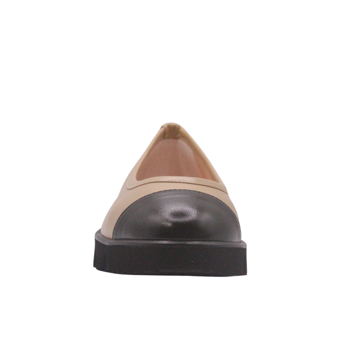 French Sole Fs Ny Daphne - Beige Black Lather