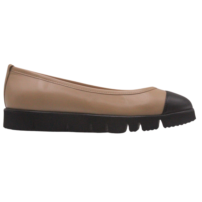 french sole fs ny Daphne - Beige Black Lather