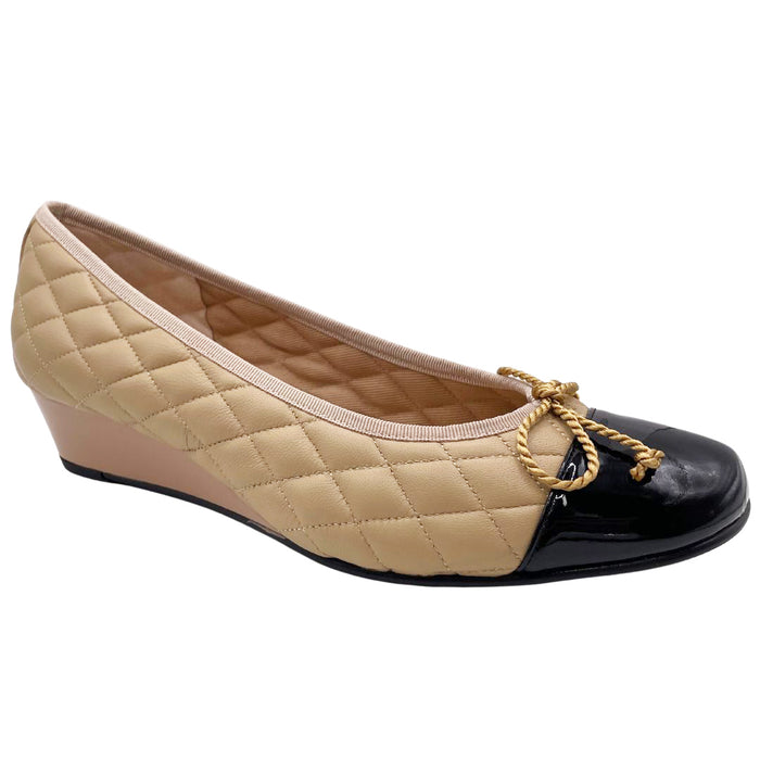 French Sole Fs Ny Deluxe - Beige And Black Leather