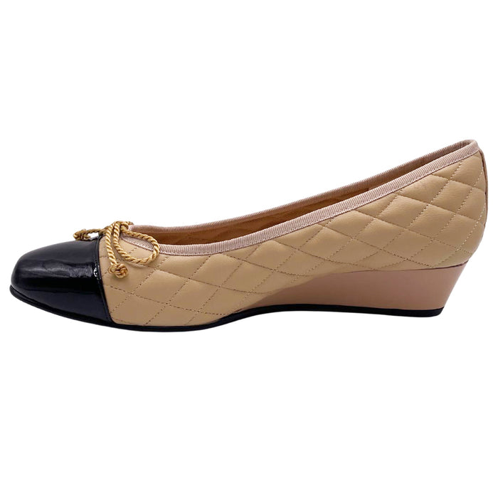 French Sole Fs Ny Deluxe - Beige And Black Leather