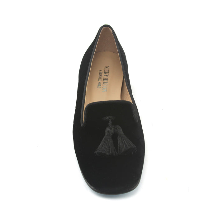 French Sole Fs Ny Eloise - Black Quilt Velvet