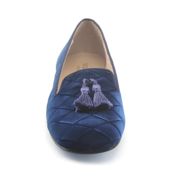 French Sole Fs Ny Eloise - Blue Quilt Velvet