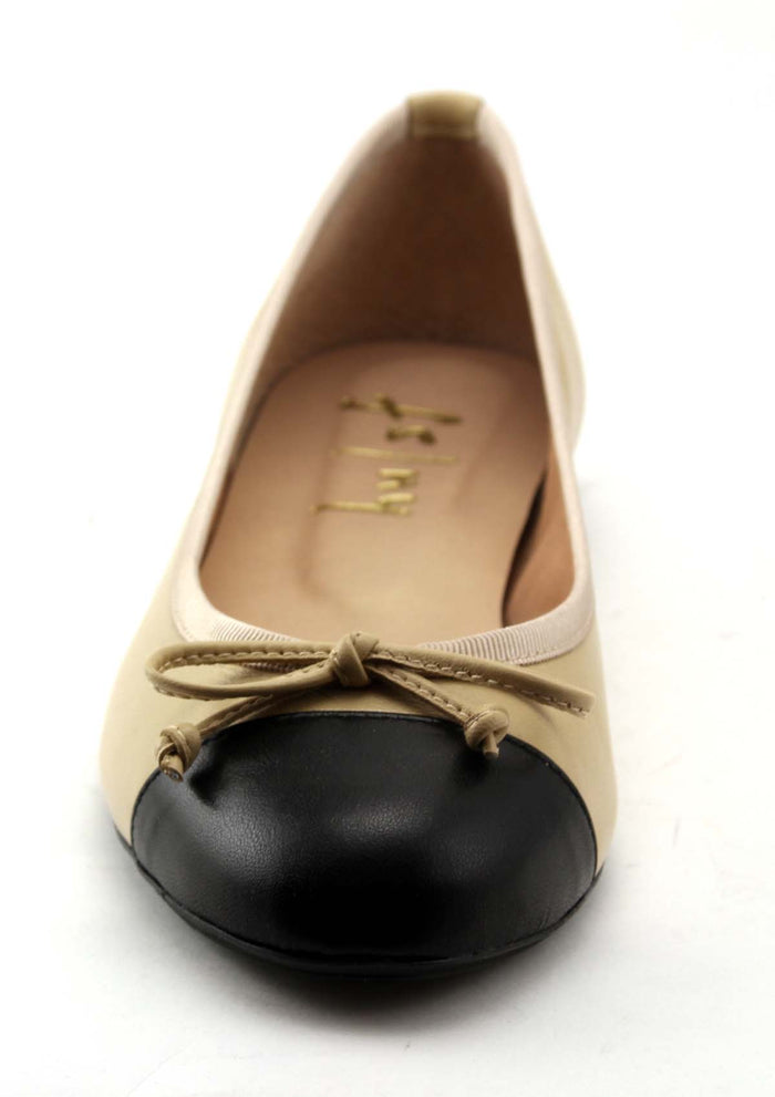 French Sole Fs Ny Index - Beige Black Leather