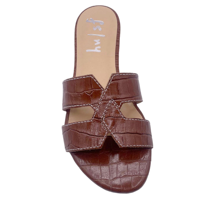 French Sole Fs Ny Livia - Cognac Croco