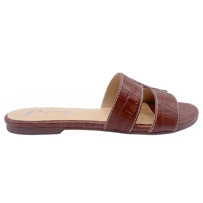 french sole fs ny Livia - Cognac Croco