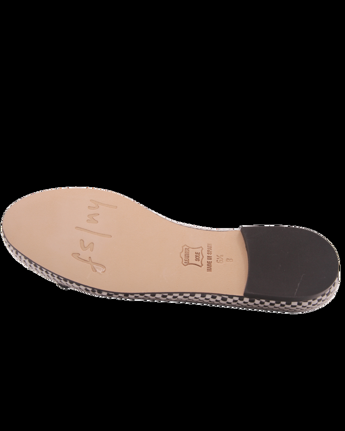 French Sole Fs Ny Marge - Black White Raffia