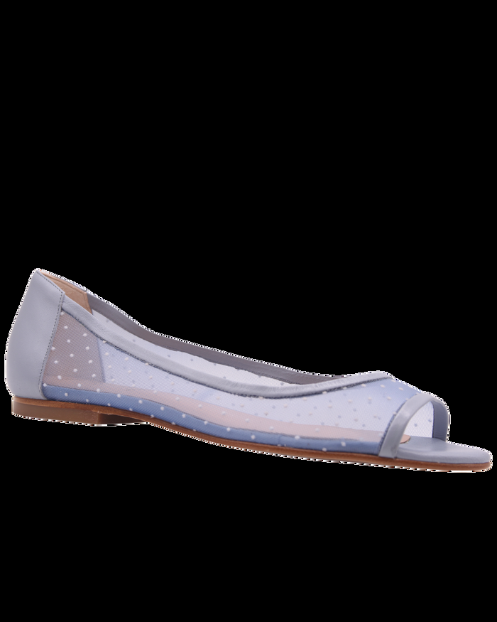 French Sole Fs Ny Noir - Light Blue Dot Mesh