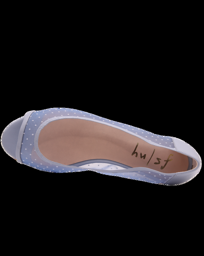 French Sole Fs Ny Noir - Light Blue Dot Mesh