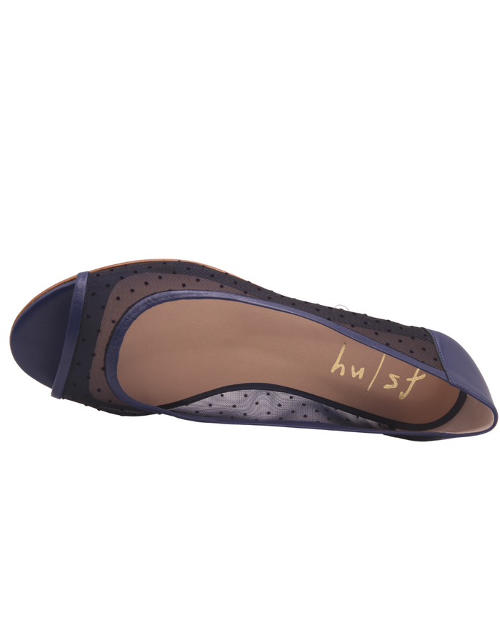 French Sole Fs Ny Noir - Navy Dot Mesh