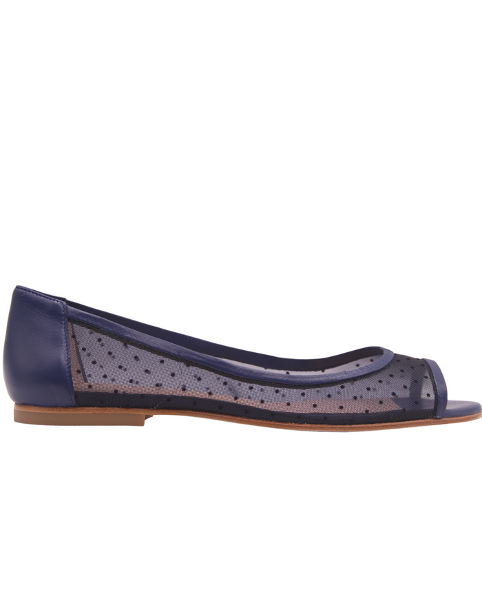 french sole fs ny Noir - Navy Dot Mesh