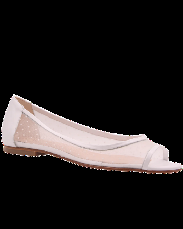 French Sole Fs Ny Noir - White Dot Mesh