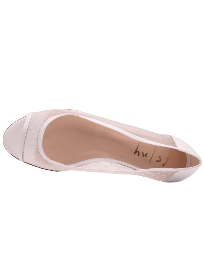 French Sole Fs Ny Noir - White Dot Mesh