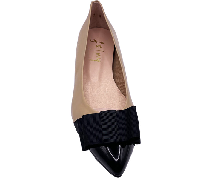 French Sole Fs Ny Onstage - Beige And Black Leather