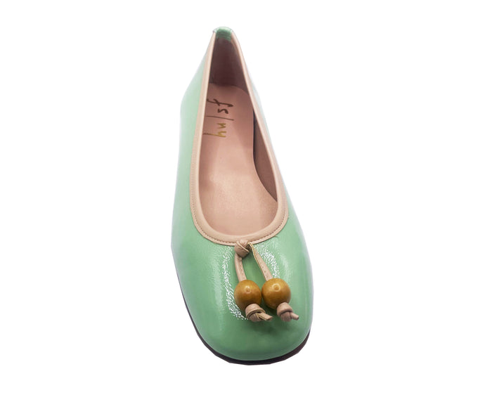 French Sole Fs Ny Rumba - Lime Patent