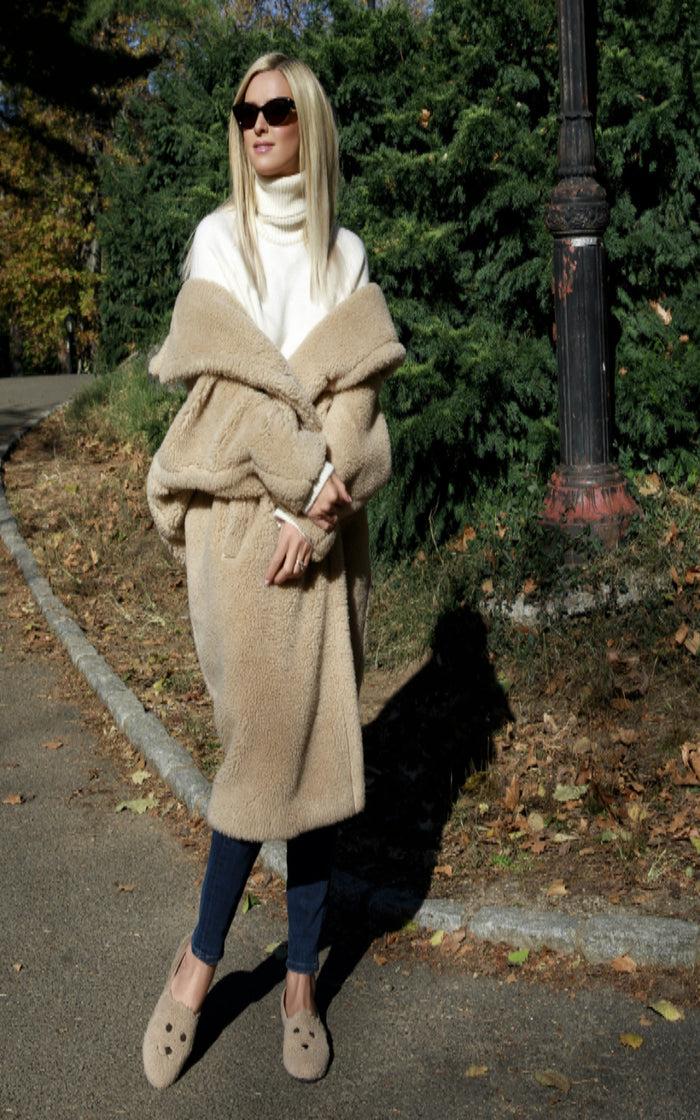 French Sole Fs Ny Teddy - Beige Suede