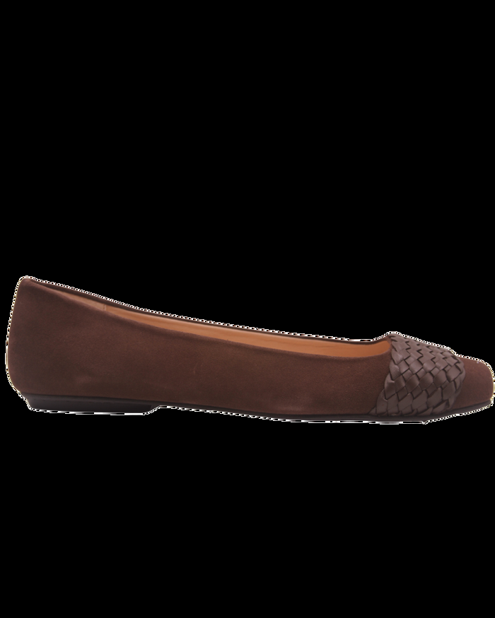 french sole fs ny Via - Chocolate Suede Braid
