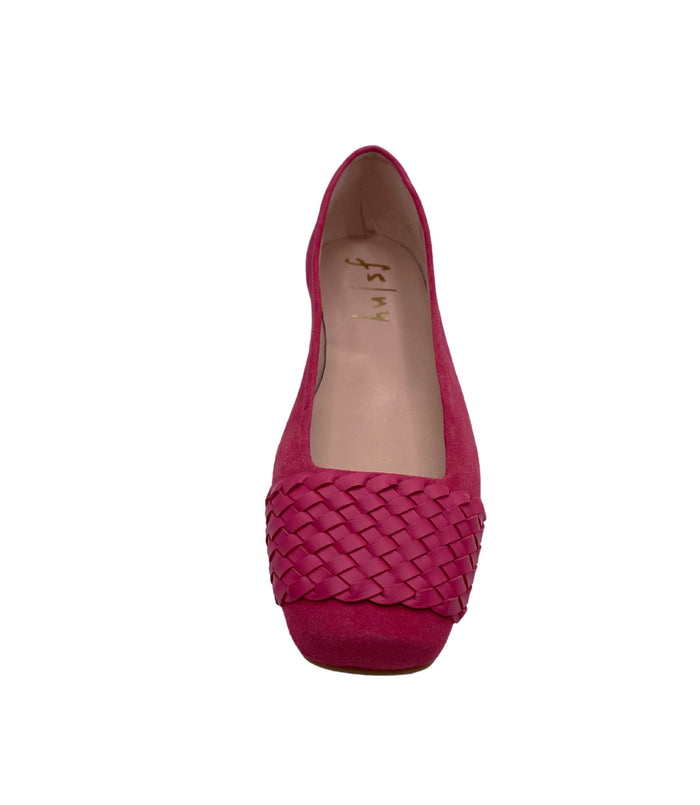 French Sole Fs Ny Via - Fuchsia Suede Braid