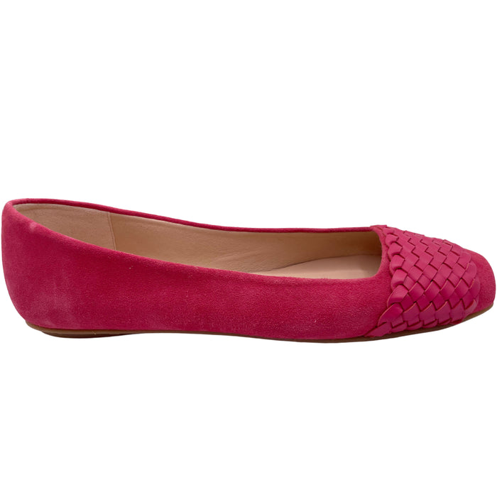french sole fs ny Via - Fuchsia Suede Braid