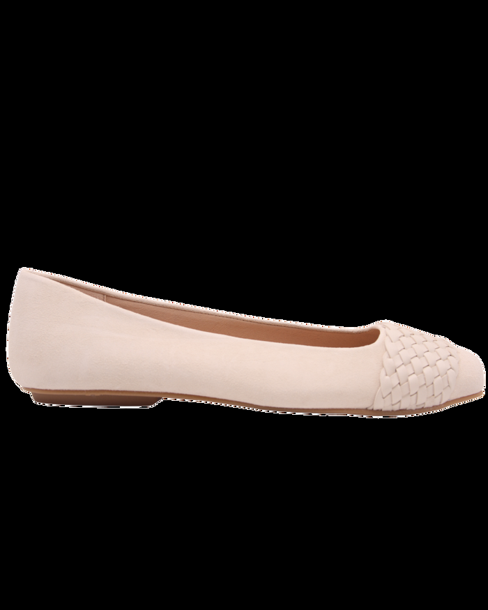 french sole fs ny Via - Ivory Suede Braid