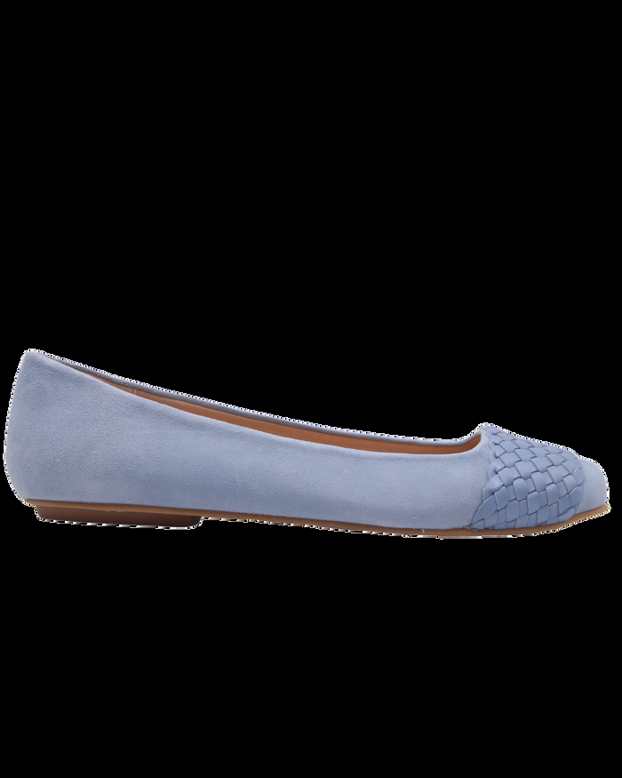 french sole fs ny Via - Sky Blue Suede Braid