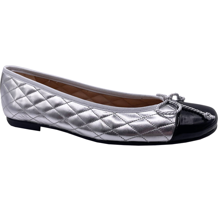 French Sole Fs Ny Passport Leather Sole - Silver Metallic And Black
