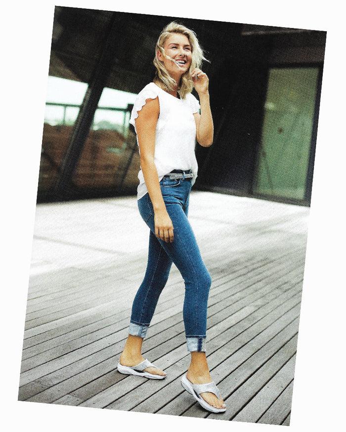 French Sole Fs Ny Xsensible Stretchwalker - Ithaka Blue Metallic