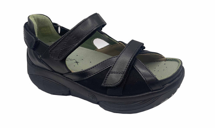 French Sole Fs Ny Xsensible Stretchwalker - Pluto Black Leather