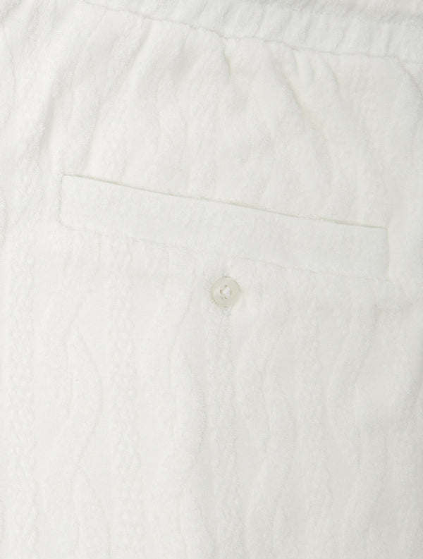 frescobol carioca AUGUSTO COTTON-BLEND SHORTS Ivory