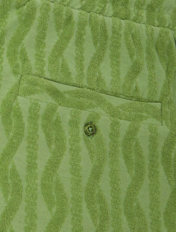 frescobol carioca AUGUSTO COTTON-BLEND SHORTS Parakeet Green