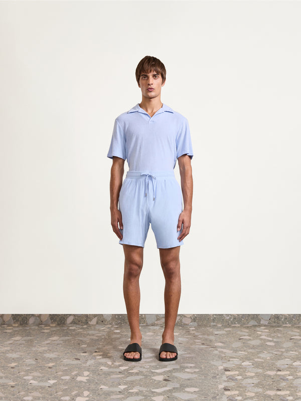 Frescobol Carioca AUGUSTO TERRY COTTON SHORTS Baby-Blue