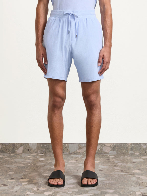 Frescobol Carioca AUGUSTO TERRY COTTON SHORTS Baby-Blue