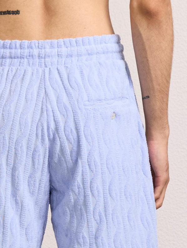Frescobol Carioca AUGUSTO TERRY COTTON SHORTS Chambray Blue