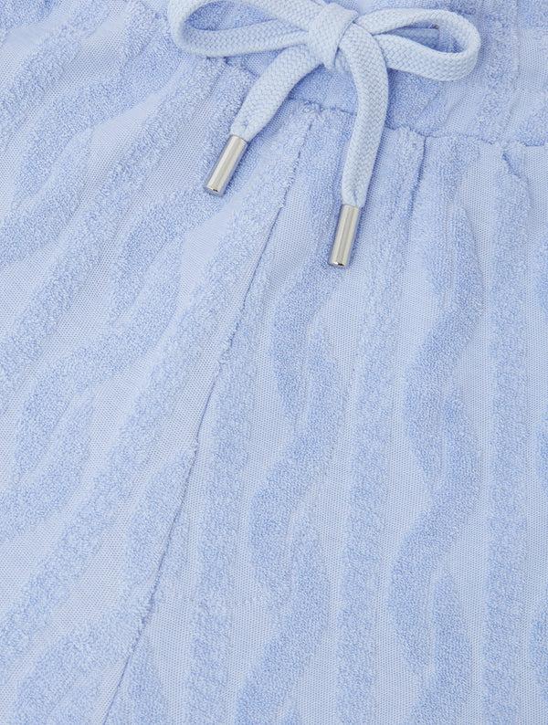 frescobol carioca AUGUSTO TERRY COTTON SHORTS Chambray Blue