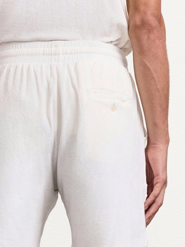 Frescobol Carioca AUGUSTO TERRY COTTON SHORTS Ivory