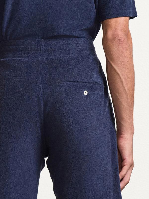 Frescobol Carioca AUGUSTO TERRY COTTON SHORTS Navy-Blue