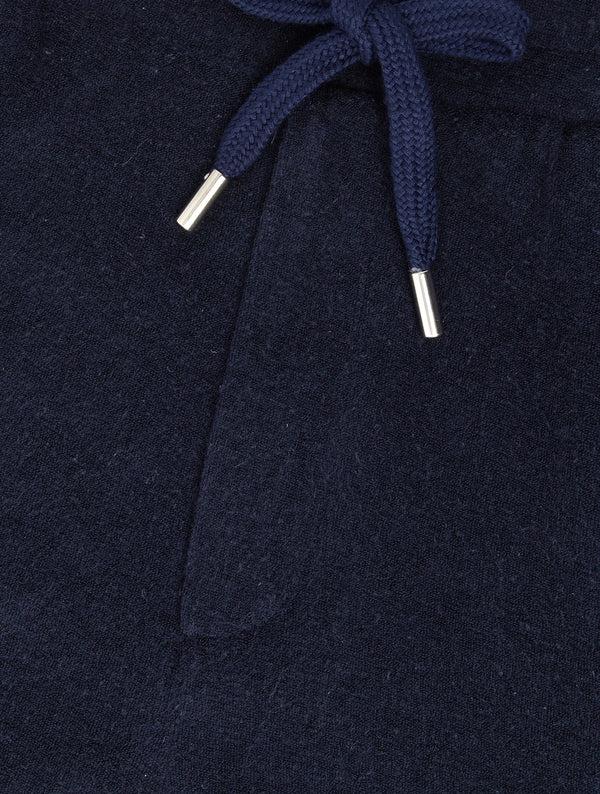 frescobol carioca AUGUSTO TERRY COTTON SHORTS Navy-Blue